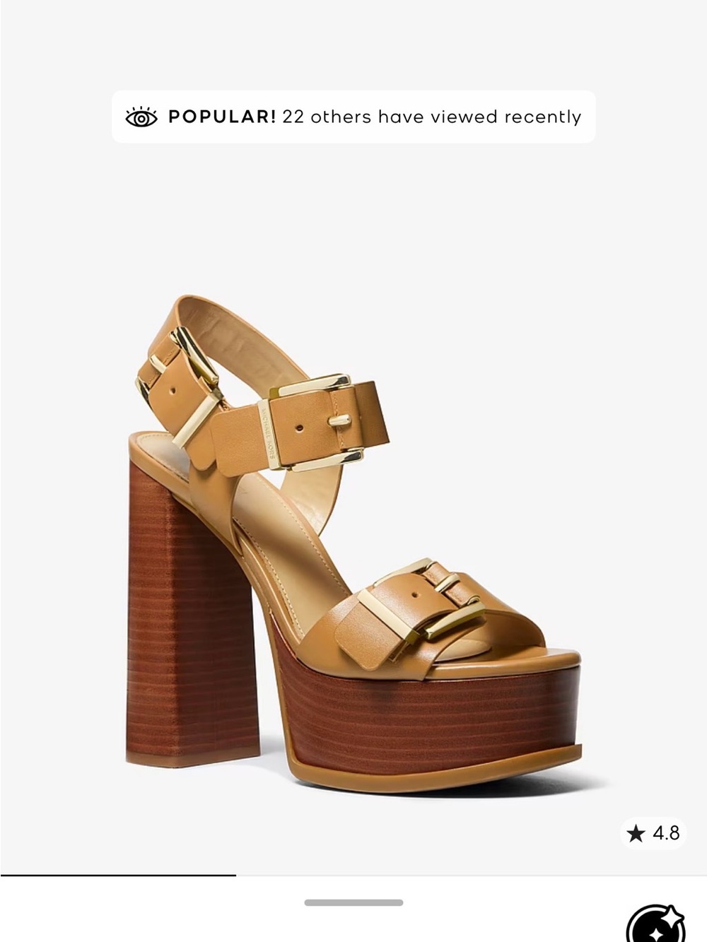 Michael Kors Pale Peanut Platform Sandal Size US 10 MSRP $175